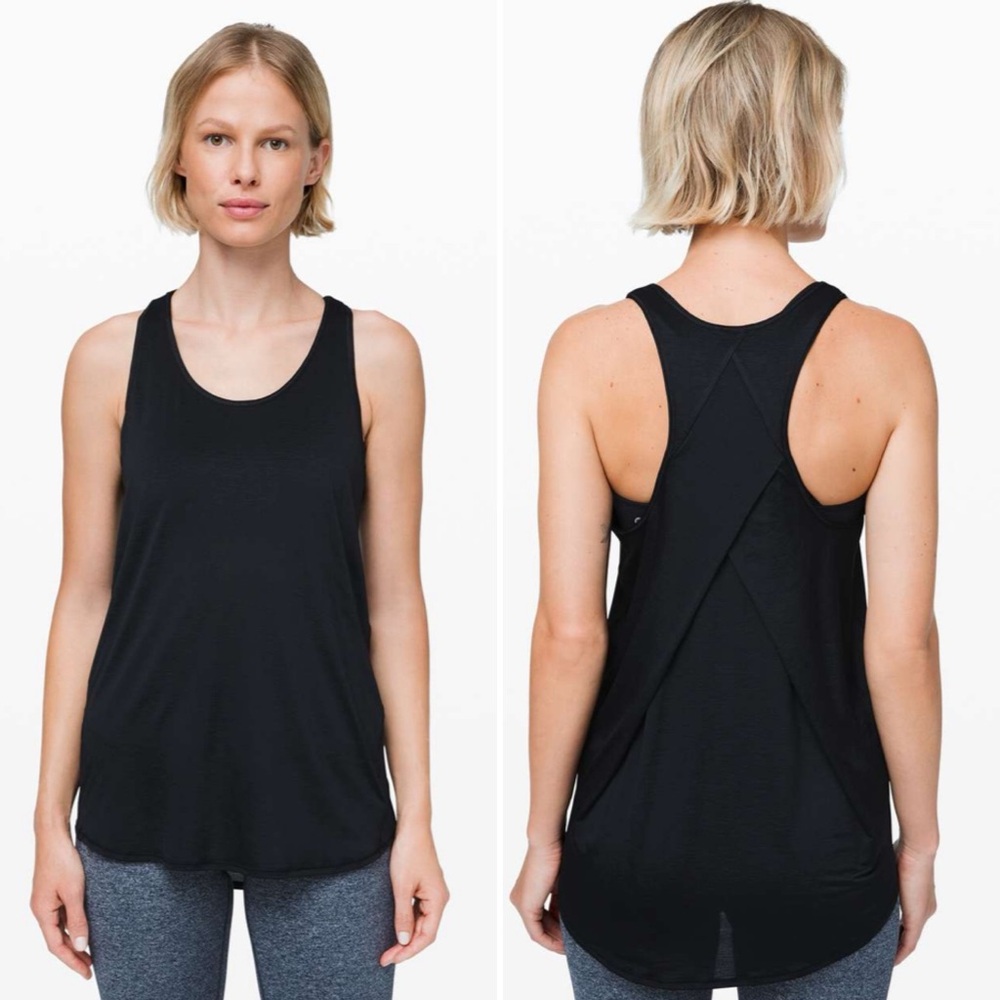 lululemon athletica Black Racerback Tank Top